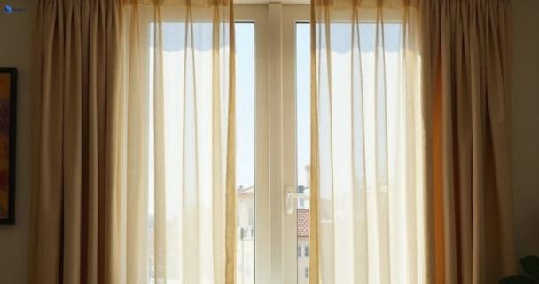 Dusty and dull curtains in parliament-house-nsw before steam cleaning